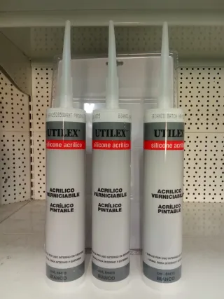 3x Sigillante Acrilico Bianco UtileX 310ml