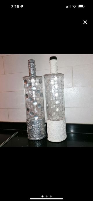 Botellas decoradas vintage