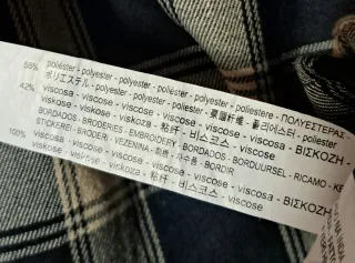 REBAJADA HOY! Camisa Zara cuadros bordada pedrería