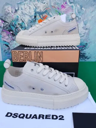 Sneakers Dsquared2 Donna Beige/Bianco Tg 39