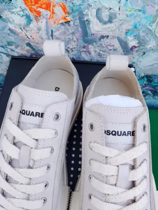 Sneakers Dsquared2 Donna Beige/Bianco Tg 39