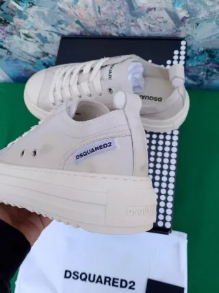 Sneakers Dsquared2 Donna Beige/Bianco Tg 39