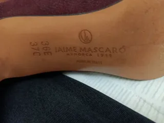 Zapatos de tacón Jaime Mascaró burdeos con brillo