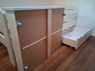 Lettino per bambini in legno bianco 170x60 cm