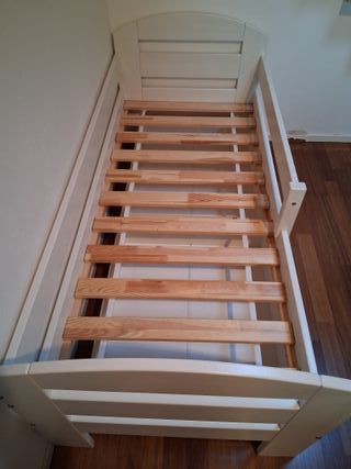 Lettino per bambini in legno bianco 170x60 cm