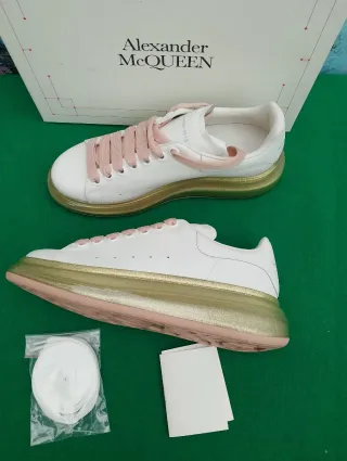 Sneakers Alexander McQueen Donna Oro Bianco 39.5