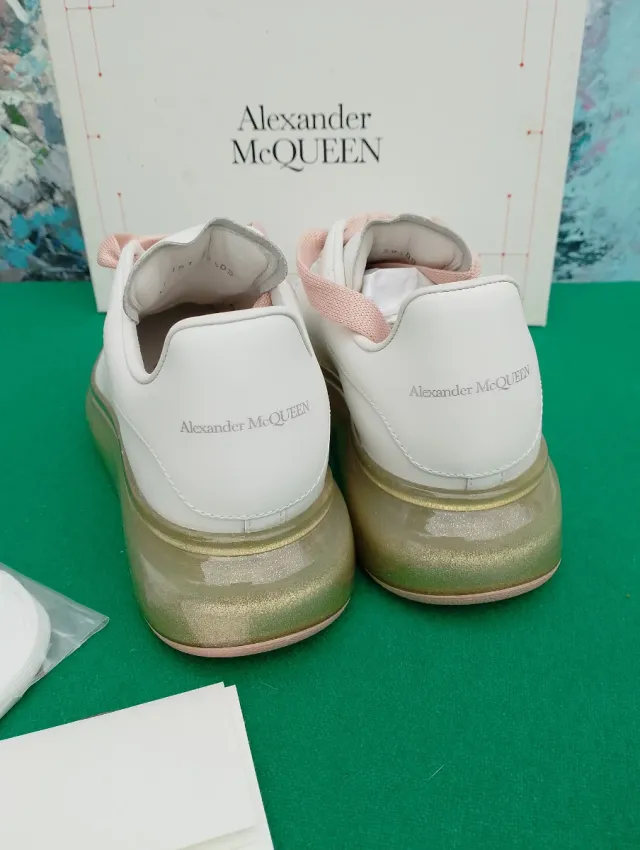 Sneakers Alexander McQueen Donna Oro Bianco 39.5