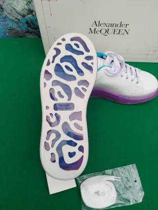 Sneakers Alexander McQueen bianche viola 40