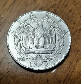 Moneta 2 Lire Regno d'Italia 1940