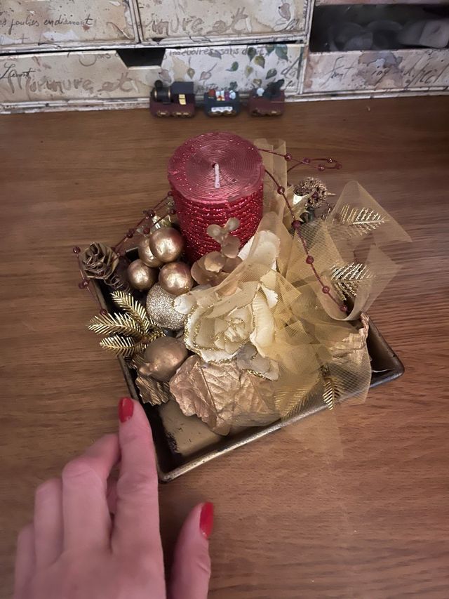 Centrotavola Natale con candela