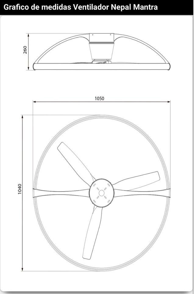 Lámpara ventilador diseño moderno