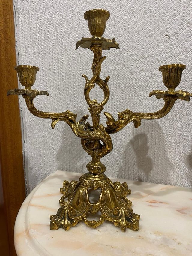 Candelabros de Bronce Vintage