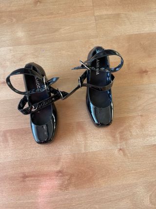Zapatos de plataforma negros talla 5