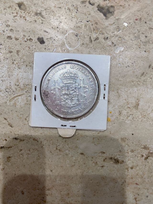 Moneda 5 Pesetas Alfonso XII 1875