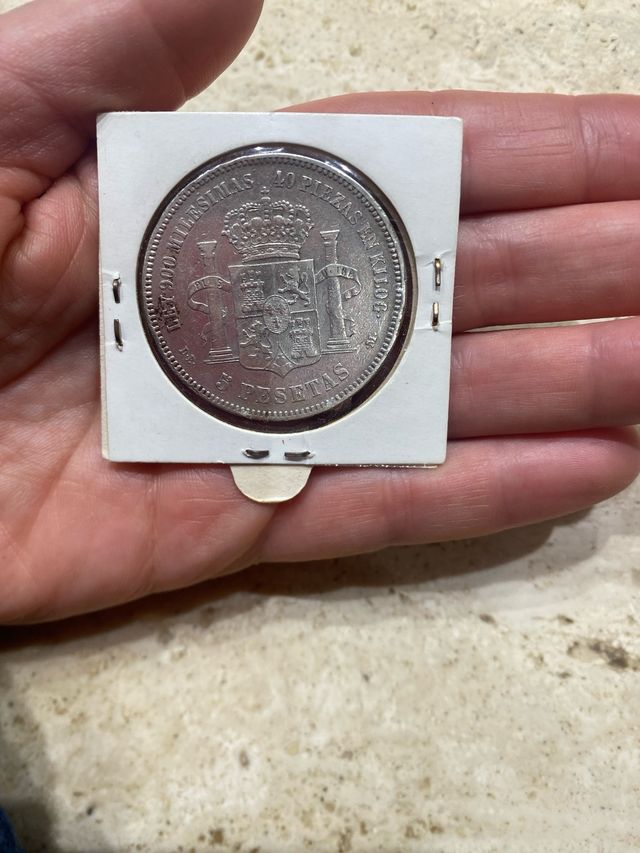 Moneda 5 Pesetas Alfonso XII 1875