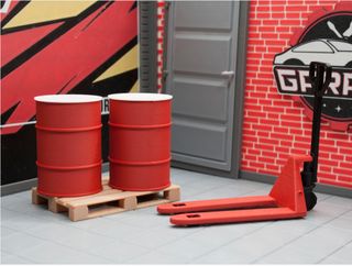 6 Bidones Rojos Escala 1:18