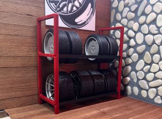 6 Bidones Rojos Escala 1:18