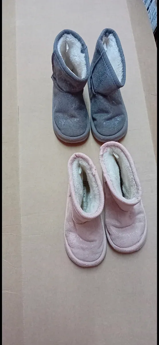 Stivaletti grigi e rosa per bambina