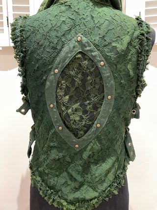 Chaleco verde encaje S