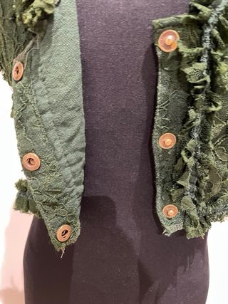 Chaleco verde encaje S