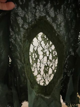 Chaleco verde encaje S