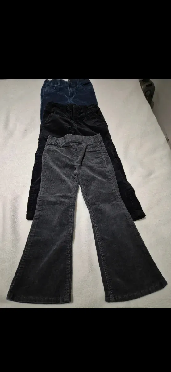 Lote 3 pantalones niña pana