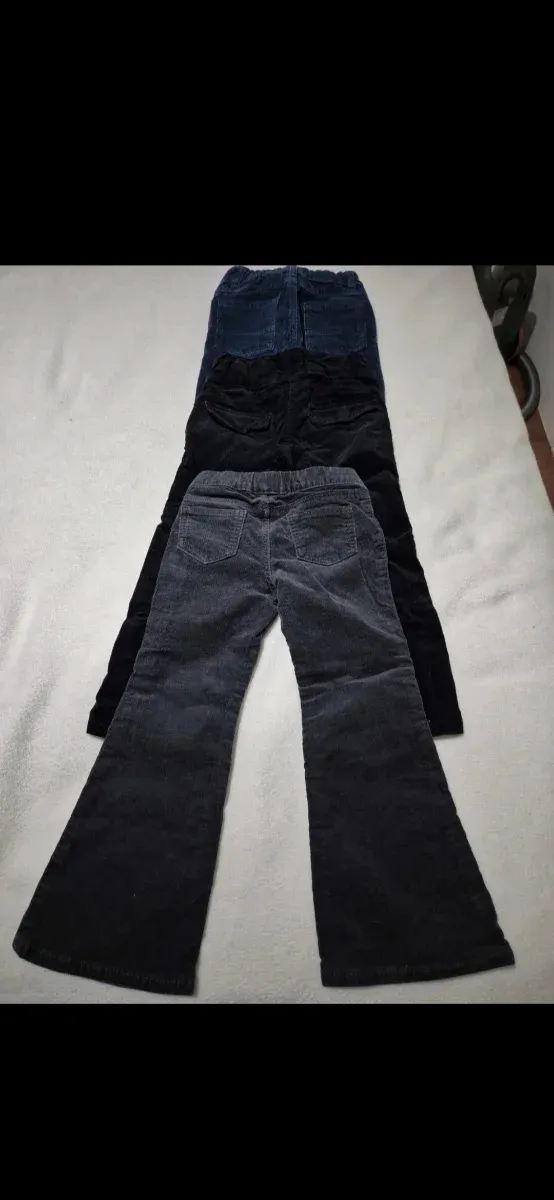 Lote 3 pantalones niña pana