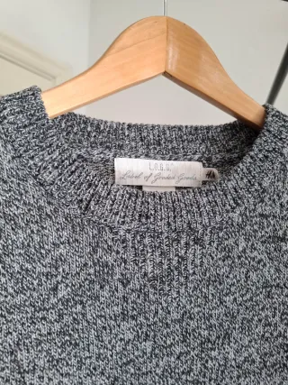 Jersey hombre gris jaspeado