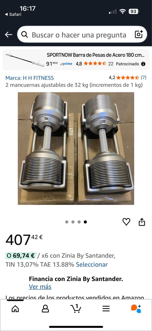 Mancuerna Ajustable HH FITNESS