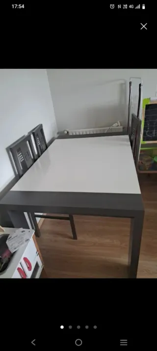 Mesa salón extensible 1.80m a 2.40m regalo 4 silla