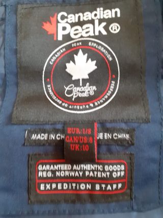 Parka CANADIAN PEAK Talla S Mujer Azul
