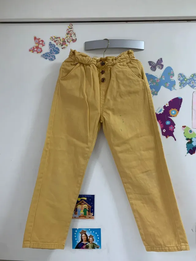 Pantaloni senape per bambina taglia 7-8 anni 122cm