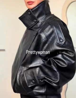 Cazadora viral clon YSL Zara efecto piel Talla S