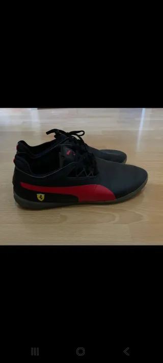 Zapatillas Puma Ferrari Hombre Negras Rojas