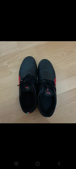 Zapatillas Puma Ferrari Hombre Negras Rojas