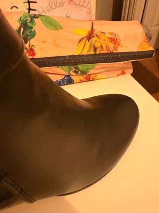 Botines negros tacón con hebilla