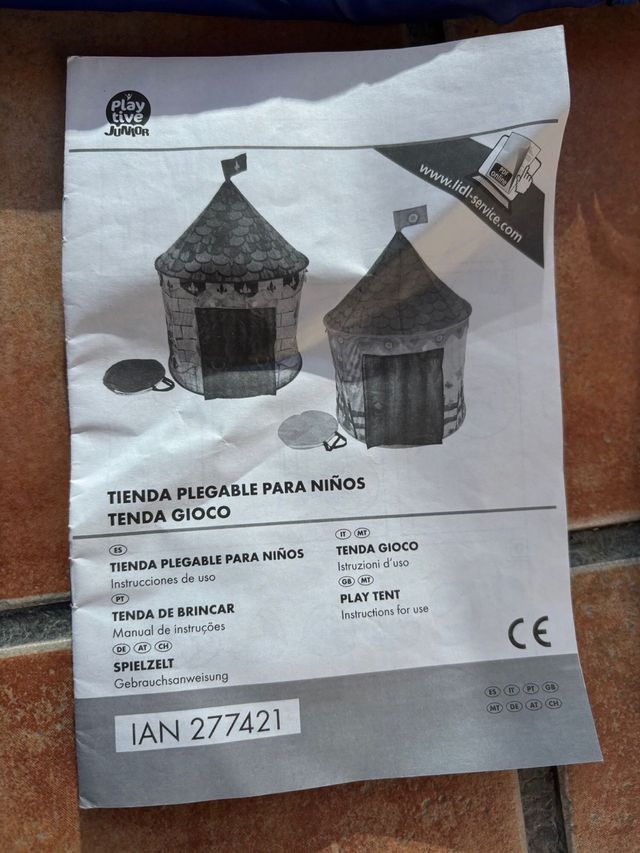 Castillo de tela para niños