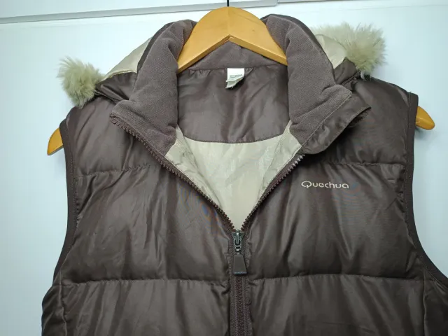 Chaleco Quechua Marrón con Capucha