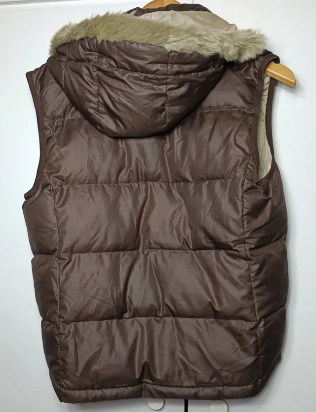 Chaleco Quechua Marrón con Capucha