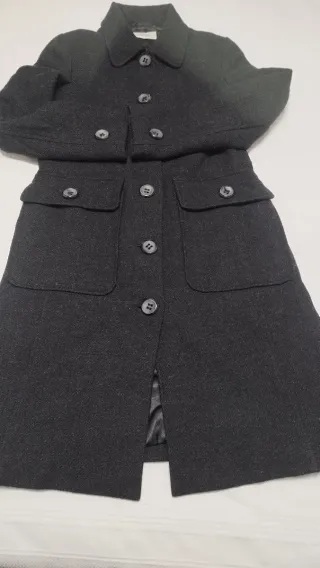 Abrigo Sfera jaspeado negro talla 42