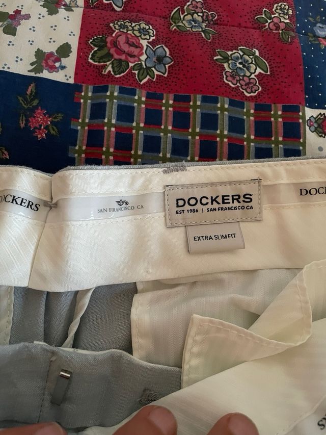 3 Pantalones Dockers Marrón y Gris W36xL36
