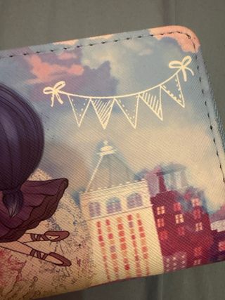 Billetera mujer estampado niña soñadora