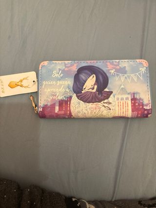 Billetera mujer estampado niña soñadora