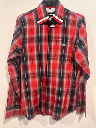 Camisa DI PREGO cuadros roja y negra Talla M