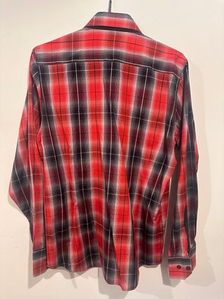 Camisa DI PREGO cuadros roja y negra Talla M
