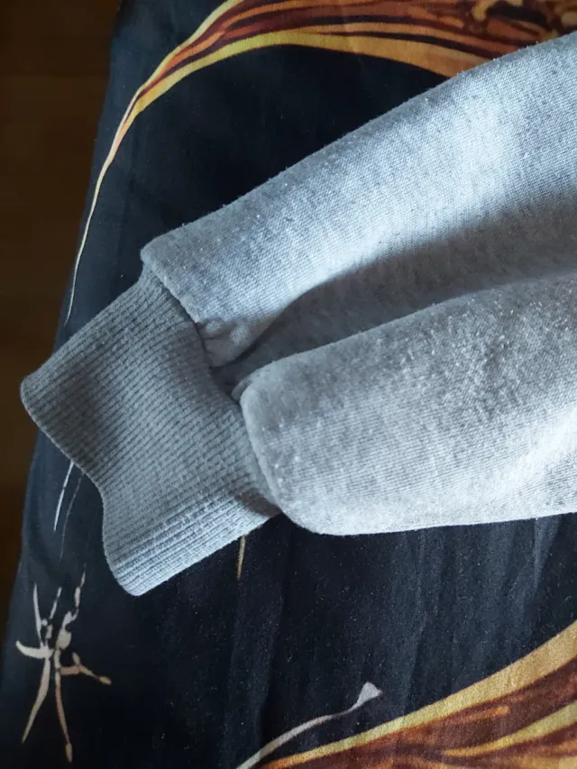 Chaqueta chándal gris con cremallera