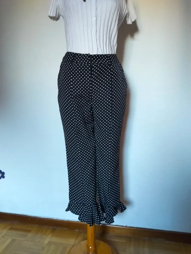 Pantalón Teria Yabar lunares volantes Talla S