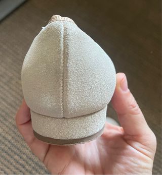 Bailarinas doradas y beige