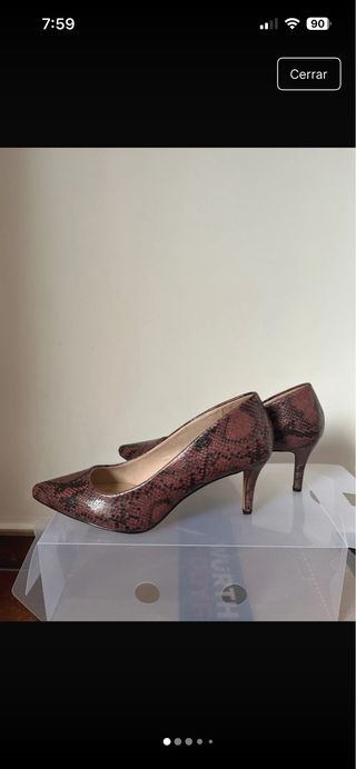 Zapatos tacón Sfera estampado serpiente