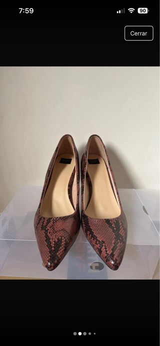 Zapatos tacón Sfera estampado serpiente